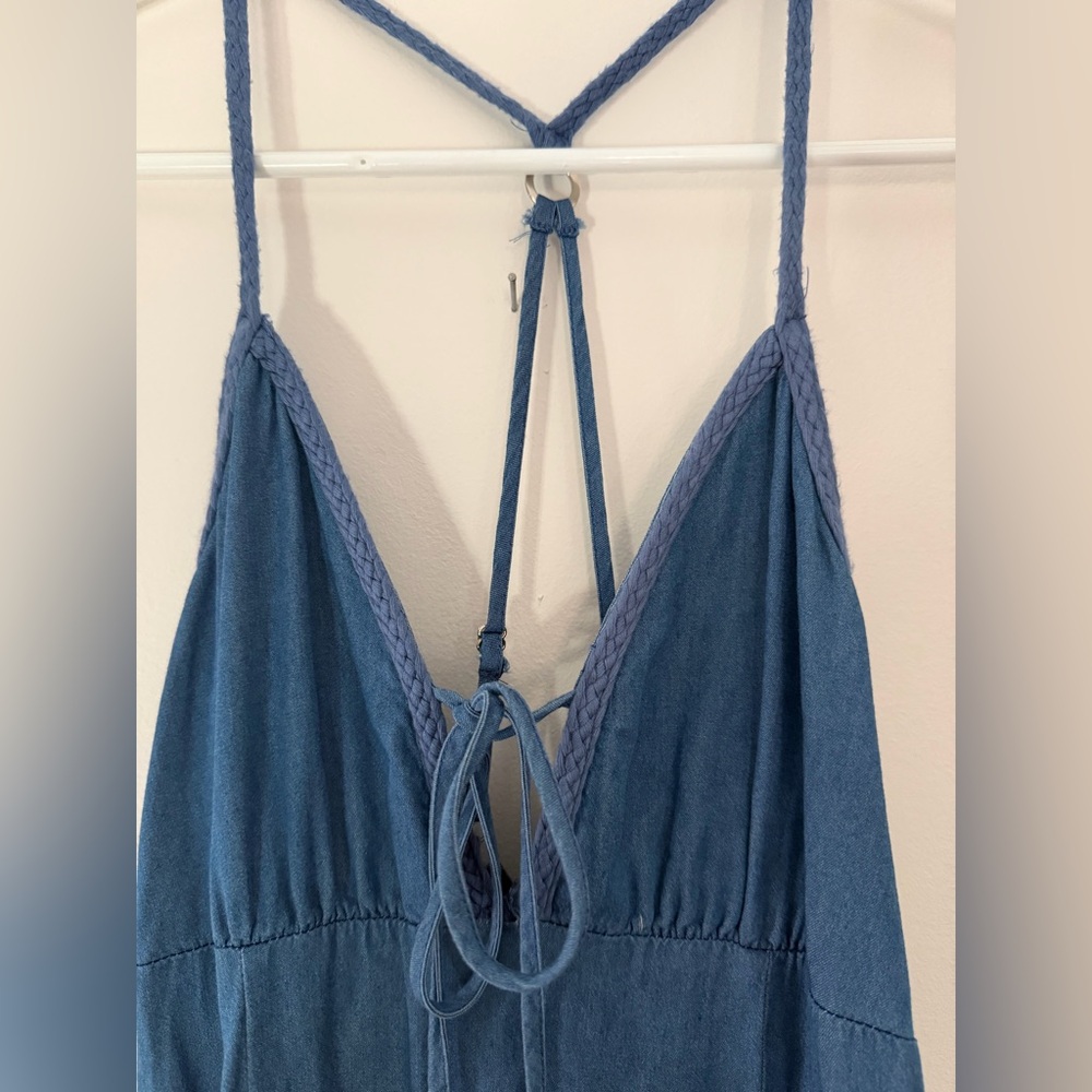 Forever 21 Strappy Blue denim Maxi Dress - Picture 2 of 5